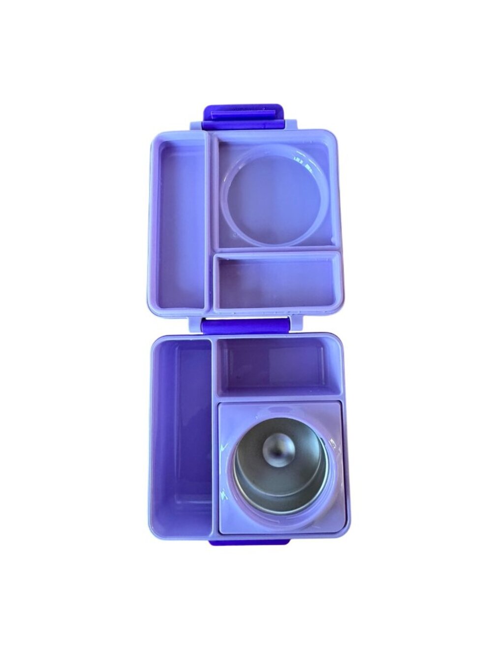 OMIEBOX Kids Lunch Box Purple Aqua School Bento Snacks Omie Snack Child Lunchbox